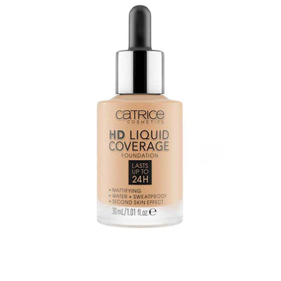 Hd liquid coverage foundation kestää jopa 24h #032-nude beige 30 ml - CATRICE