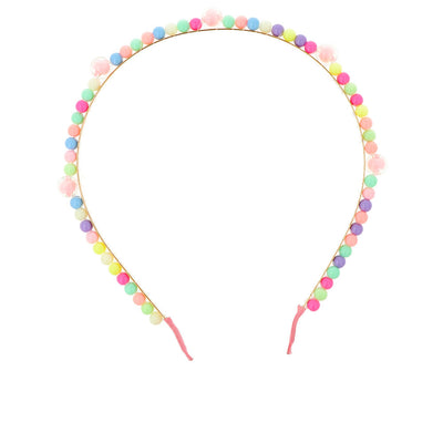 Diadema metal värillisten helmirykelmien kanssa 13 x 15,5 cm 1 kpl - INCA
