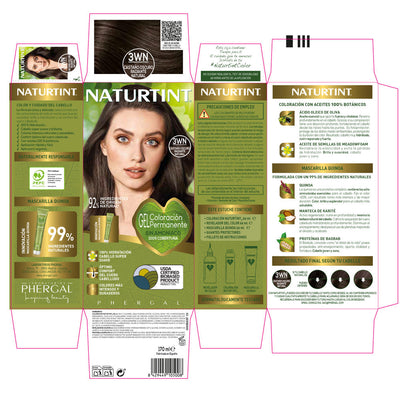 Naturtint Ammonia-Free Dye #3Wn-Natural Radiant Dark Brown 170 Ml