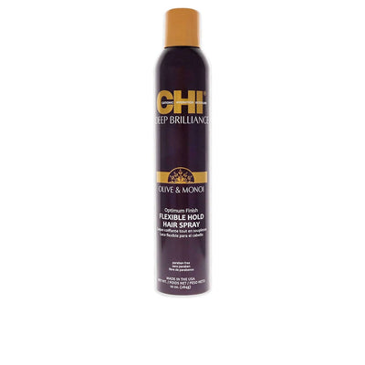 Chi deep brilliance olive & monoi joustava pidon suihke 284 ml - FAROUK
