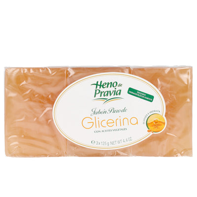 Glycerine puhdas saippua, 3 x 125 gr pakkaus - HENO DE PRAVIA