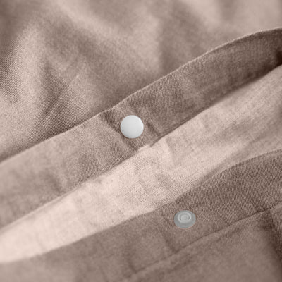 Vaaleanpunainen pussilakanasetti Denim Stone Washed