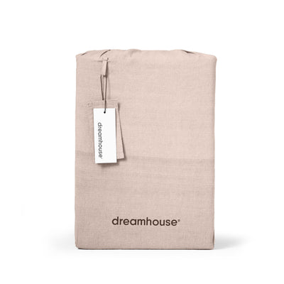 Vaaleanpunainen pussilakanasetti Denim Stone Washed