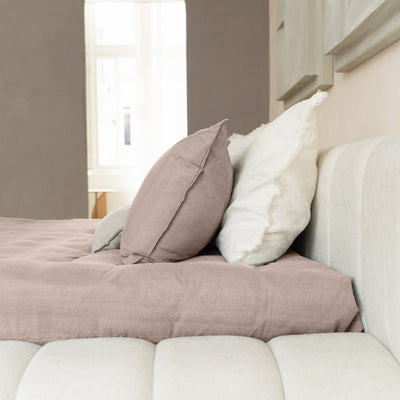 Vaaleanpunainen pussilakanasetti Denim Stone Washed