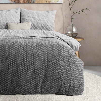 Harmaa flanelli pussilakanasetti DH Flanel Tamar