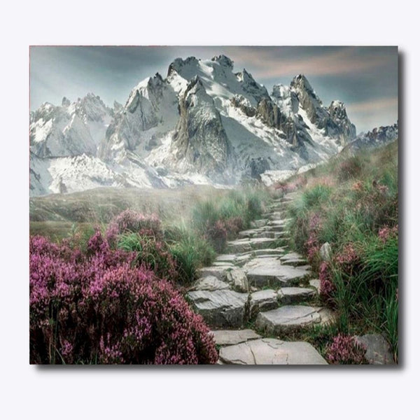 Alpine Garden Path 40x50cm - Timanttimaalaus