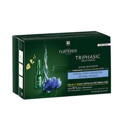 Triphasic reaccional hiustenlähtöä ehkäisevät rituaaliampullit 12 x 5 ml - RENE FURTERER