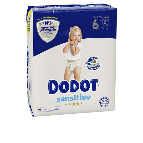 Dodot sensitive koko 6 vaipat +13 kg 32 kpl | Vuodevaatteet.fi