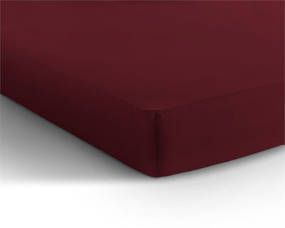 Double Jersey Muotoonommeltu lakana Bordeaux - Vuodevaatteet