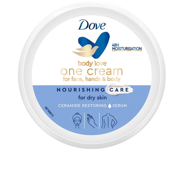 Dove Nourishing cream kasvoille, vartalolle ja käsille kuivalle iholle 250 ml | Vuodevaatteet.fi