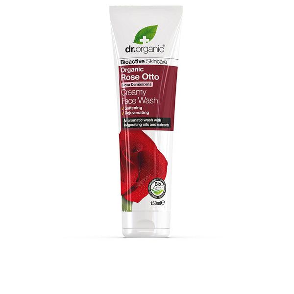 Dr. Organic Rose of damascus kermainen kasvojen puhdistusaine 150 ml | Vuodevaatteet.fi