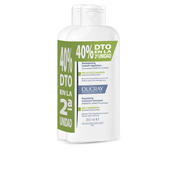 Ducray Kelual Squanorm Shampoo For Oily Dandruff Pack 2 X 400 Ml | Vuodevaatteet.fi