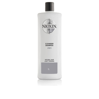 System 1 - shampoo - luonnolliset hiukset, lievä tiheyden väheneminen - vaihe 1 1000 ml - NIOXIN