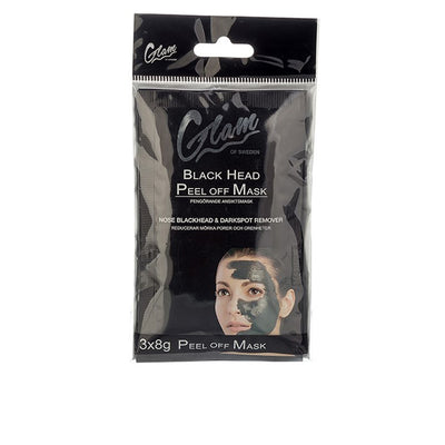 Mask mustapää peel off 3 x 8 gr - GLAM OF SWEDEN