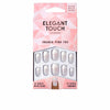 Elegant Touch French vaaleanpunaiset kynnet liimalla, neliö #103-m, 24 kpl | Vuodevaatteet.fi