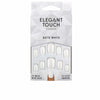 Elegant Touch Polished colour kynnet liimalla, squoval #quite white. | Vuodevaatteet.fi