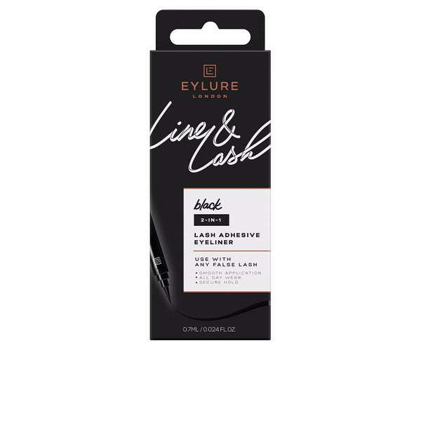 Eylure Line & lash 2-in-1 ripsiliima eyeliner #black noir 0,7 ml | Vuodevaatteet.fi