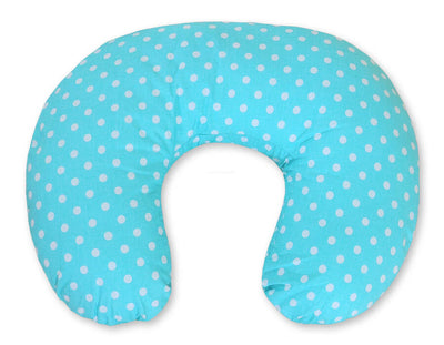 Monikäyttöinen imetystyyny - irrotettava päällinen -white dots on turquoise