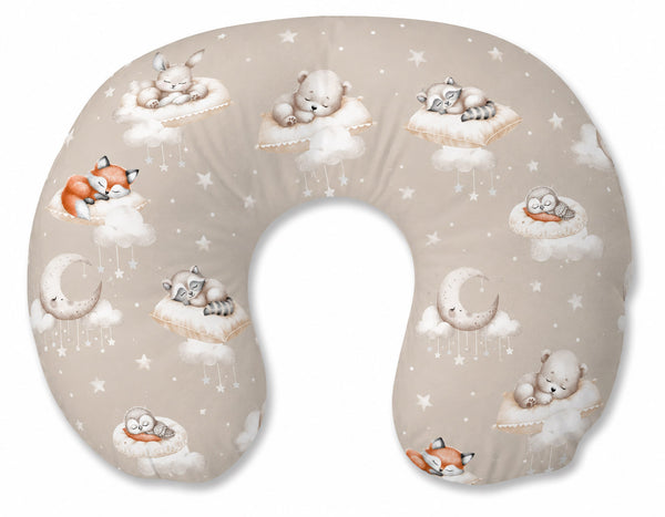 Bobono - Imetystyyny Croissant, irrotettava, hands-free syöttö - Twinkle Woodland