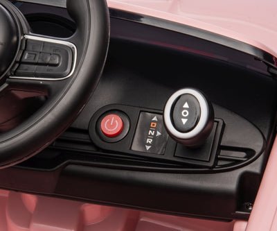 Fiat 500E Vaaleanpunainen Lasten sähköauto - Vuodevaatteet.fi