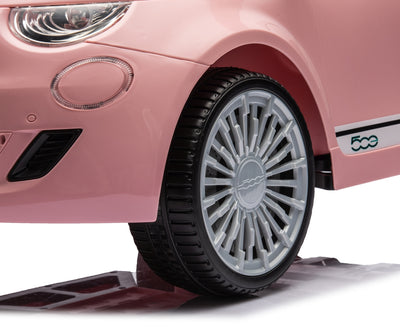 Fiat 500E Vaaleanpunainen Lasten sähköauto - Vuodevaatteet.fi