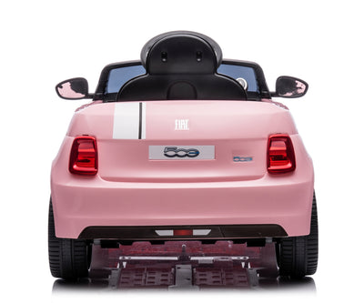 Fiat 500E Vaaleanpunainen Lasten sähköauto - Vuodevaatteet.fi