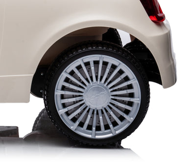 Fiat 500E Valkoinen Lasten sähköauto - Vuodevaatteet.fi