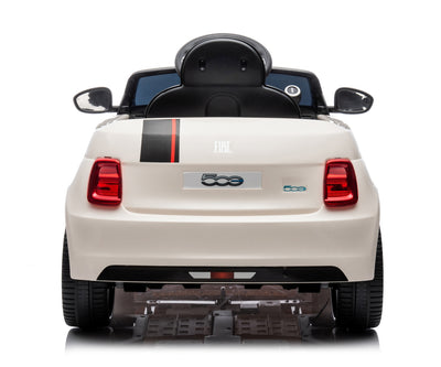 Fiat 500E Valkoinen Lasten sähköauto - Vuodevaatteet.fi