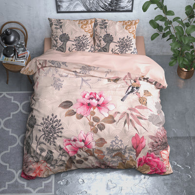 Taupe flanelli pussilakanasetti FL Forest Charm