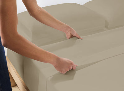 Flanelli lakana Premium Taupe - Vuodevaatteet
