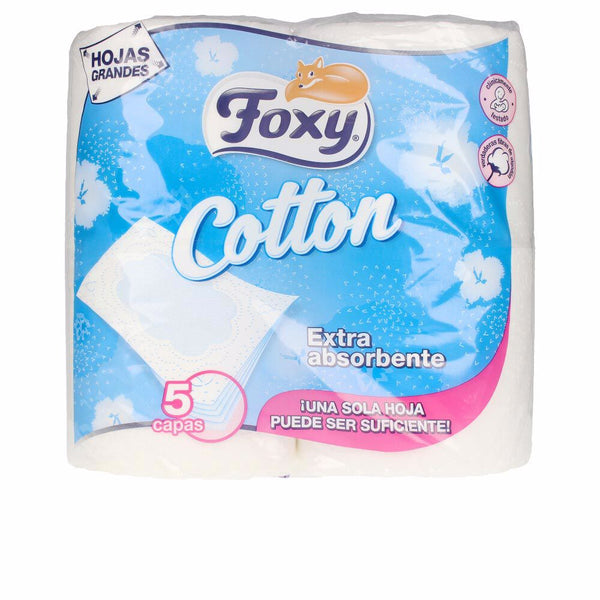 Foxy Cotton wc-paperi 5 kerrosta 4 rullaa | Vuodevaatteet.fi