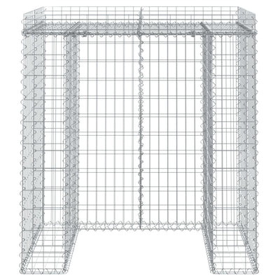 Gabion kivikoriseinä jäteastialle 110x91x120 cm sinkitty rauta