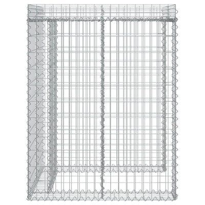 Gabion kivikoriseinä jäteastialle 110x91x120 cm sinkitty rauta