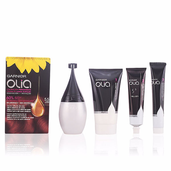 Garnier Olia värjäys kestoväri #5,5 mahonki set | Vuodevaatteet.fi