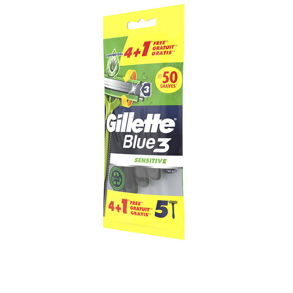 Gillette Blue 3 sensitive kertakäyttöinen partaterä 5 kpl | Vuodevaatteet.fi