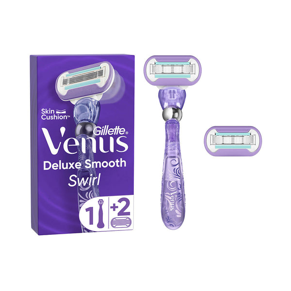 Gillette Venus Swirl Smooth Machine + 2 Spare Parts | Vuodevaatteet.fi