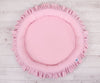 My Sweet Baby - Lastenhuoneen ripustettava katos puuvillaa + röyhelöinen pesä - vaaleanpunainen