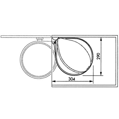 Hailo Roskakori Compact-Box kaappiin koko M 15 l ruostumaton teräs