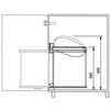 Hailo Roskakori Compact-Box kaappiin koko M 15 l valkoinen