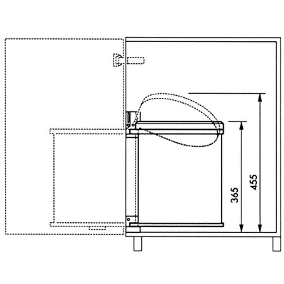 Hailo Roskakori Compact-Box kaappiin koko M 15 l valkoinen