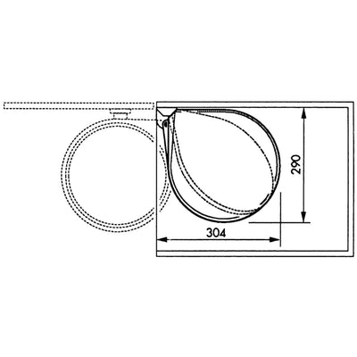 Hailo Roskakori Compact-Box kaappiin koko M 15 l valkoinen