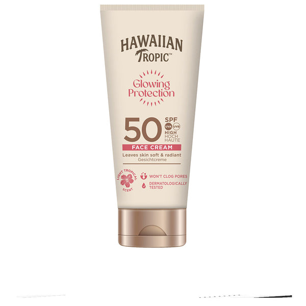 Hawaiian Tropic Glowing Protection Face Cream Spf50 50 Ml | Vuodevaatteet.fi