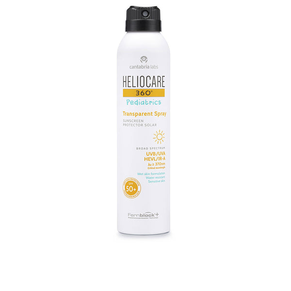 Heliocare 360º pediatrics aurinkosuojasuihke läpinäkyvä spf50+ 200 ml | Vuodevaatteet.fi