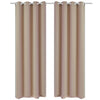 Creme Pimennysverhot Metallirenkailla 2 kpl 135 x 245 cm