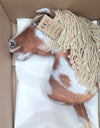 Premium Keppihevonen / Hobby Horse - Tobiano bay beige A3