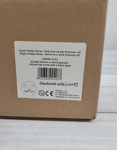 Premium Keppihevonen / Hobby Horse - Tobiano bay black A3