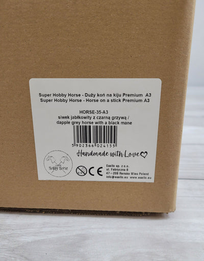 Premium Keppihevonen / Hobby Horse - Dapple grey with black A3