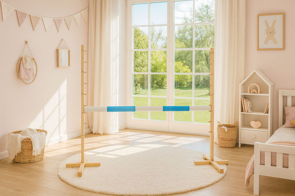 Super Hobby Horse - Hobby Horse hyppyeste 120 cm, vaaleansininen puomi