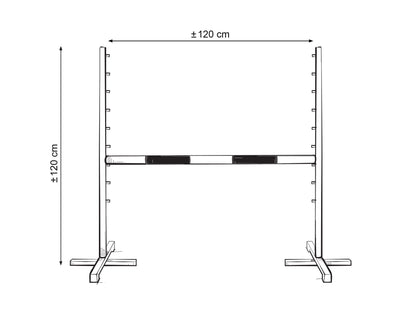 Keppihevosen este 120cm - Beam black