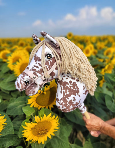 Premium Keppihevonen / Hobby Horse - Brown leopard with beige A3